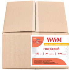Фотопапір WWM A4 Glossy 150г, 500cn (G150.500)