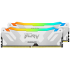 Модуль памяти для компьютера DDR5 32GB (2x16GB) 7600 MHz Renegade RGB White XMP Kingston Fury (ex.HyperX) (KF576C38RWAK2-32)