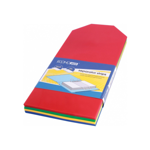 Роздільник сторінок Economix 240х105 мм , пластик, кольоровий, 100 шт (E30810)