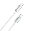 Дата кабель USB-C to USB-C 1.0m 5A 100W zinc alloy braided white ColorWay (CW-CBPDCC098-WT)