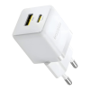 Зарядное устройство Baseus 1xUSB-C 20W + 1xUSB white + cable USB-C to USB-C 60W 1.0m (P10111608213-01)