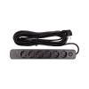 Мережевий фільтр живлення PowerPlant 10м, 6 розеток,USB, Type-C (YS-N6086/10c) (EX610693)