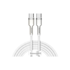 Дата кабель USB-C to USB-C 2.0 mCafule Metal PD 100W white Baseus (CATJK-D02)