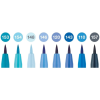 Лайнер Faber-Castell набір капілярних ручок пензликів PITT Artist Pens Brush The Blues, 8 кольорів (32113)