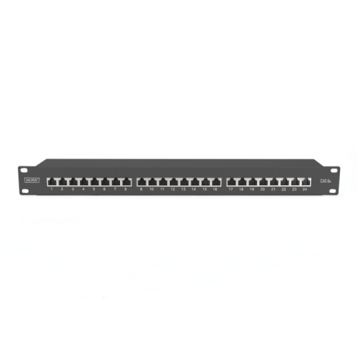 Патч-панель 19" 24xRJ-45 STP cat.6a, 1U, black Digitus (DN-91624S-EA-B)
