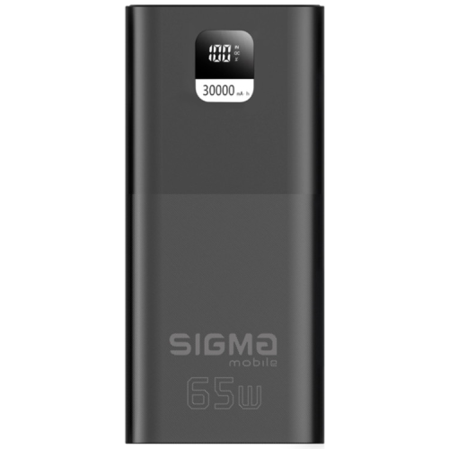 Батарея універсальна Sigma X-power SI30A6QLX 30000mAh, PD/65W, LED, cable 100w, black (4827798835111)