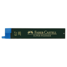 Грифель для механічного олівця Faber-Castell Super-Polymer 2В (діаметр 0,7 мм), 12 штук у пеналі (22544)