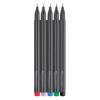 Лайнер Faber-Castell набір ручок капілярних Grip Finepen тригранна 0,4 мм, 5 кольорів (32143)