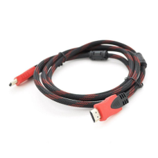 Кабель мультимедійний HDMI M to HDMI M 1.8m V1.4 black/red Merlion (YT-HDMI(M)/(M)NY/RD-1.8m)