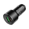 Зарядний пристрій HOCO 1xUSB-C PD20W + 1xUSB QC3.0 car adapter Z42 black (6931474742544)