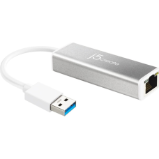 Перехідник USB 3.0 AM to RJ45 Ethernet 1000Mbps black J5create (JUE130-N)