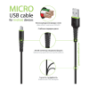 Дата кабель USB 2.0 AM to Micro 5P 2.0m CBFLEXM2 black Intaleo (1283126521430)