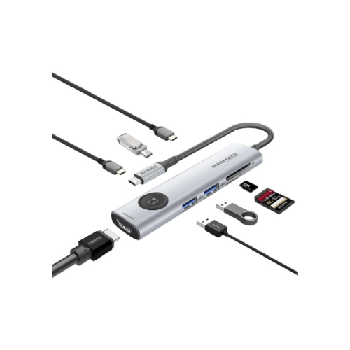 Концентратор Promate USB-C 9-in-1 Promate comandhub-lite (comandhub-lite)