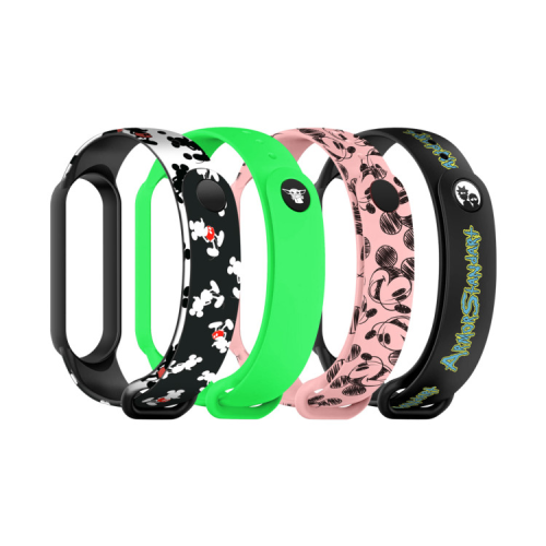 Ремінець до фітнес браслета Armorstandart комплект 4шт Xiaomi Mi Band 7/6/5 Cartoon hand-drawn (ARM59730)