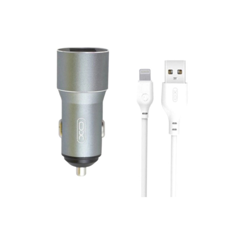 Зарядний пристрій XO 1xUSB + cable USB to Lightning TZ09 gray (6920680873517)