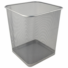 Корзина для бумаг Axent металлический квадратный 270x300мм Серебристый (2124-03-A)