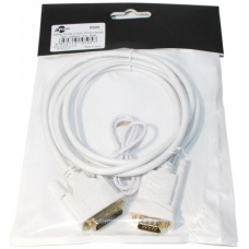 Кабель мультимедійний DVI M to VGA M 1.0m 24+1pin white Atcom (9505)