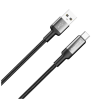 Дата кабель USB 2.0 AM to USB-C 1.0m 6A braided wire black ColorWay (CW-CBUC096-BK)