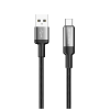 Дата кабель USB 2.0 AM to USB-C 1.0m 6A braided wire black ColorWay (CW-CBUC096-BK)