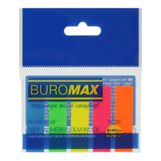 Стикер-закладка Buromax Plastic bookmarks 45x12mm, 5*25шт, neon (BM.2302-98)