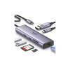 Концентратор Ugreen USB-C 6-in-1 2xUSB-A + 1xUSB-C PD100W + DisplayPort 4K60Hz + 1xRJ45 1000Mbps black (75643)