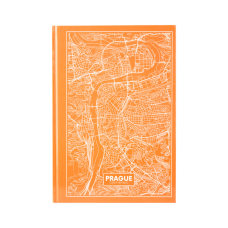 Книга записная Axent Maps Prague А4 в твердой обложке 96 листов в клетку Персиков (8422-542-A)