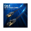 Патч-корд 5м, S/FTP cat 8 RJ-45 COPPER black Vention (IKGBJ)