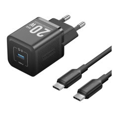 Зарядний пристрій Vention USB-C PD20W GaN black (FEPB0-EU)