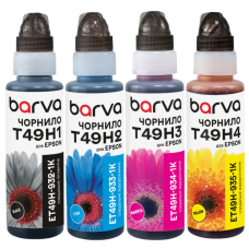Чернила Barva Epson T49Hx , set 4х100 мл, флакон OneKey (ET49H-1K-MP)