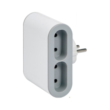 Сетевой разветвитель LEGRAND Стандарт 4х2К бічні розетки 6А Білий/Сірий (049400)