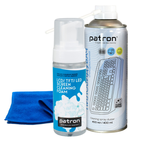 Універсальний чистячий набір Patron spray duster 400ml F3-020 +FoamF3-029 +microfi (CS-PN-BUNDL-9)