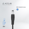 Кабель живлення USB to DC 5.5x2.5mm 9V 1.0m 1.0A ACCLAB (1283126565113)