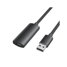 Дата кабель USB 2.0 AM/AF 25.0m Active black Vention (CBKBS)