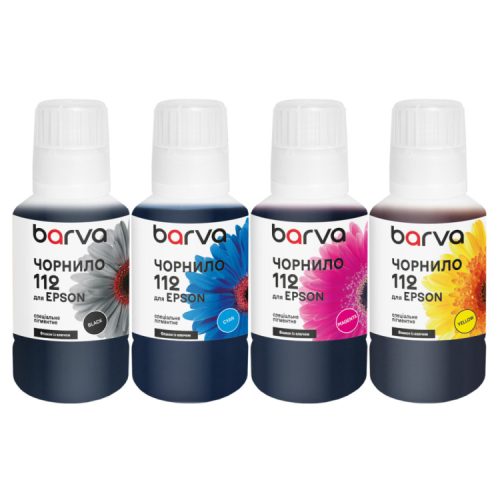 Чорнило Barva Epson 112 4x140 мл, BK/C/M/Y special, pigment, OneKey (E112-140-MP)