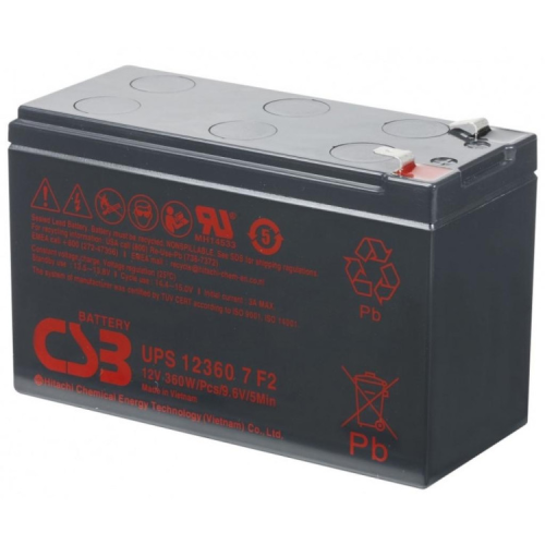 Батарея к ИБП CSB UPS12360, 12В 7 Ач (UPS12360)