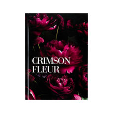 Книга записная Axent Crimson fleur А5, 96 листов, клетка, твердая обложка (8459-4-A)