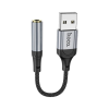 Кабель мультимедійний USB AM to 3.5mm F LS36 black HOCO (6942007608879)