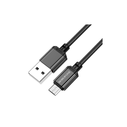 Дата кабель USB 2.0 AM to Micro 5P 1.0m black BOROFONE (6974443389029)