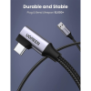 Дата кабель USB 3.0 AM to USB-C 1.0m 3A US385 90° Black Ugreen (20299)