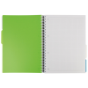 Блокнот Optima A4 Adamant пластикова обкладинка, з розділювачами та перфорацією, 120 аркушів, клітинка зелений (O20843-04)