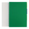 Блокнот Optima A4 Adamant пластикова обкладинка, з розділювачами та перфорацією, 120 аркушів, клітинка зелений (O20843-04)