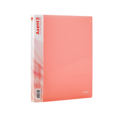 Папка на кольцах Axent А4 с 2-мя кольцами 700 мкм 25 мм Прозрачная розовая (1207-24-A)