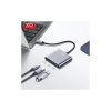 Концентратор XO USBC to USBCPD100W + HDMI 4K30Hz + USB 3.0 grey (HUB011.tranish)