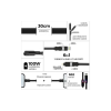 Дата кабель 6in1 inCharge XL 0.3m black Rolling Square (XLS01R)