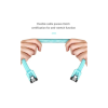 Кабель для передачі даних SATA 3.0 7pin F/F 0.5m L Blue Vention (KDDSD)