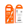 Дата кабель USB 2.0 AM to USB-C 0.25m Hyper 27W X96 white HOCO (6942007609418)
