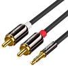 Кабель мультимедийный 3.5mm M to 2xRCA M 3.0m AV116 black Ugreen (10590)
