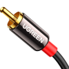 Кабель мультимедийный 3.5mm M to 2xRCA M 3.0m AV116 black Ugreen (10590)