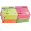 Папір для нотаток Buromax with adhesive layer 76х76мм, 100sheets, NEON colors (BM.2312-98)