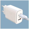 Зарядний пристрій XO L90C (2USB/2.4A) + USB - Lightning White (XO-L90C-L)